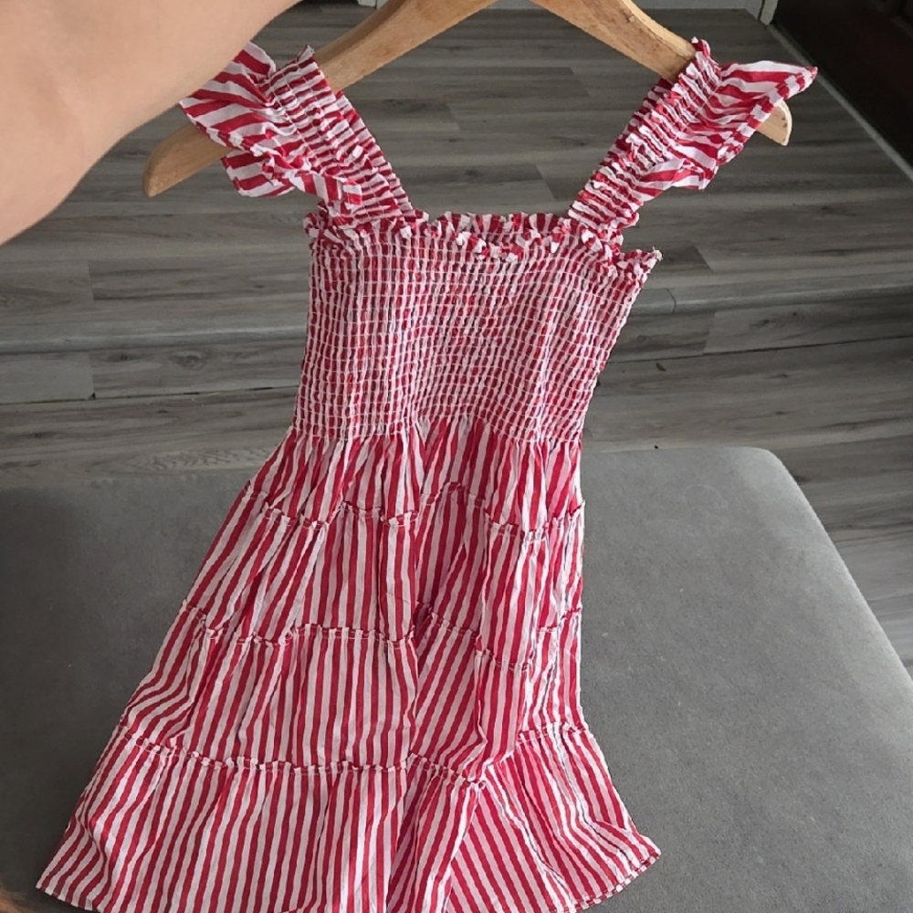 Hill House Red and White Striped Kids Dress